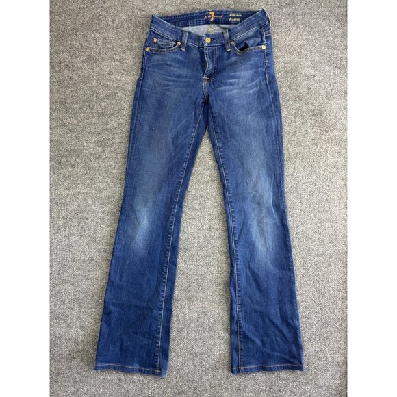 7 For All Mankind Jeans Womens 26 Blue Kimmie Bootcut Stretch Denim Made USA - Picture 1 of 9